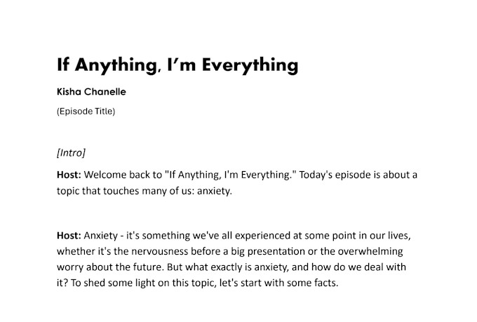 write an engaging podcast episode script in 24 hours